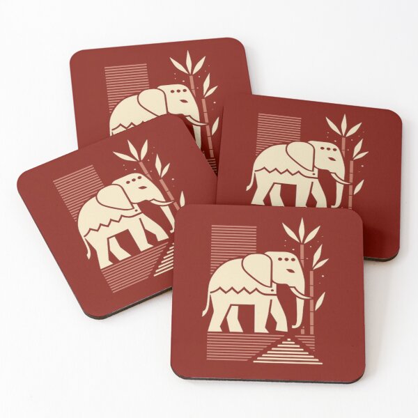 Item preview, Elephant bamboo geometric drawing  designed and sold by NivyasArtistry.