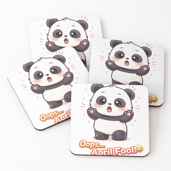Item preview, Oops April Fool Panda – Cute Kawaii Prank Reaction Cartoon Sticker & Funny Gift designed and sold by snaperos.