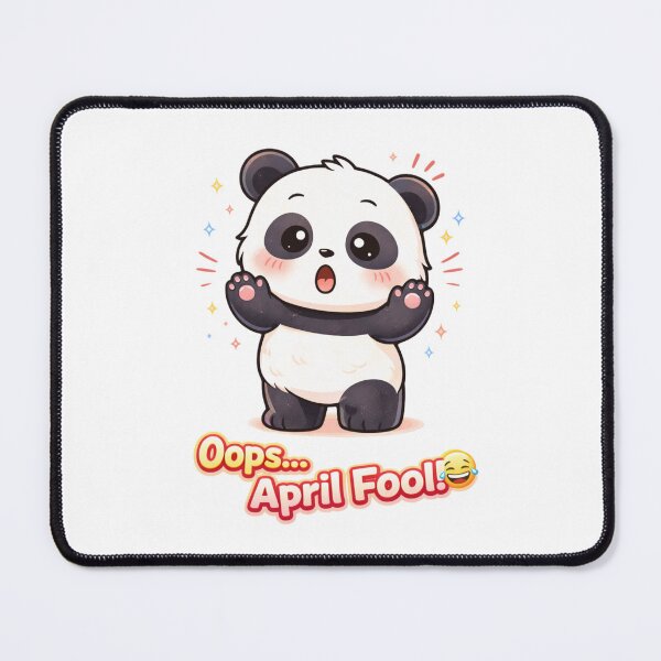 Item preview, Oops April Fool Panda – Cute Kawaii Prank Reaction Cartoon Sticker & Funny Gift designed and sold by snaperos.