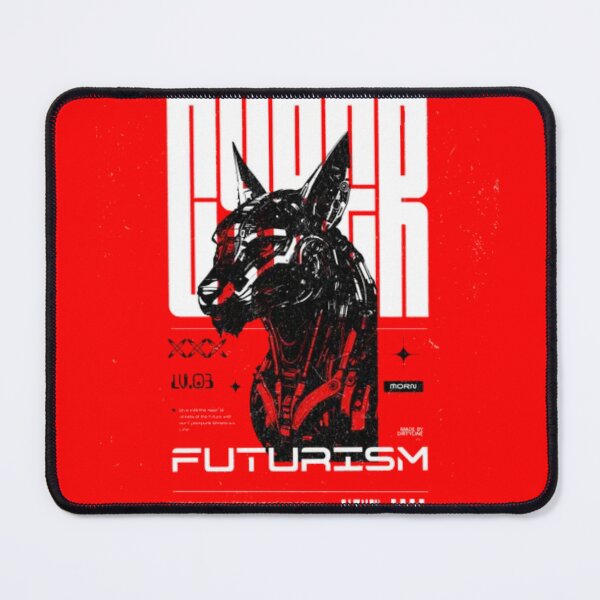 Item preview, Cyberpunk Futurism Robot Dog - Red Mecha Doberman designed and sold by GenZFashion000.