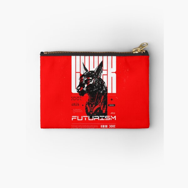 Item preview, Cyberpunk Futurism Robot Dog - Red Mecha Doberman designed and sold by GenZFashion000.