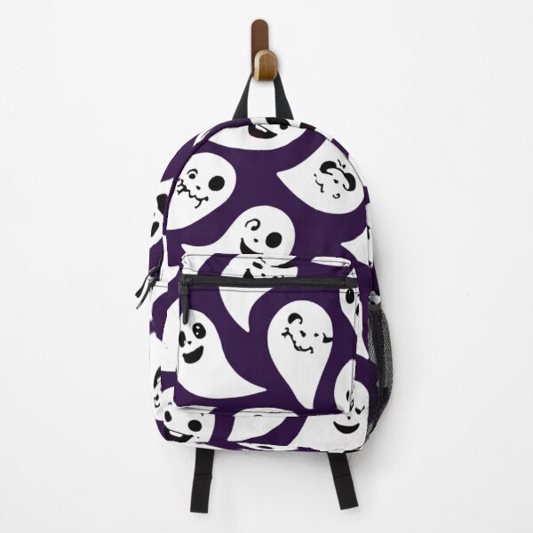 Item preview, Cute Ghost Pattern Halloween Design – Kawaii Spooky Seamless Purple Background Illustration designed and sold by anandsiva2703.