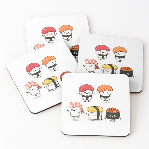 Item preview, Happy Kawaii Sushi Friends Five-Piece Set designed and sold by SakuraMarket26.