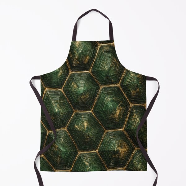 Item preview, Luxury Green and Gold Turtle Shell Pattern, Botanical Geometric Nature Print, Dark Emerald Organic Texture, Premium Abstract Design designed and sold by TheSlowShore.