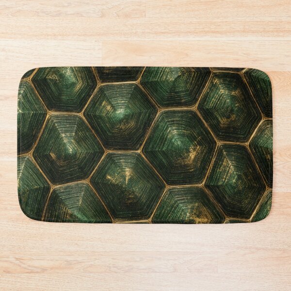 Item preview, Luxury Green and Gold Turtle Shell Pattern, Botanical Geometric Nature Print, Dark Emerald Organic Texture, Premium Abstract Design designed and sold by TheSlowShore.