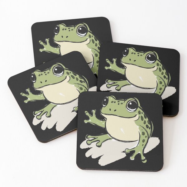 Item preview, Cute Hand-Drawn Frog Illustration - Adorable Green Froggy Cottagecore Art designed and sold by OuSfian1.