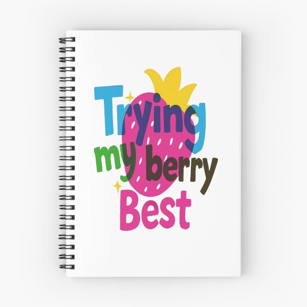 Item preview, Trying My Berry Best Cute Strawberry Pun | Positive Motivation Aesthetic Quote Design designed and sold by Bright Nest Studio.
