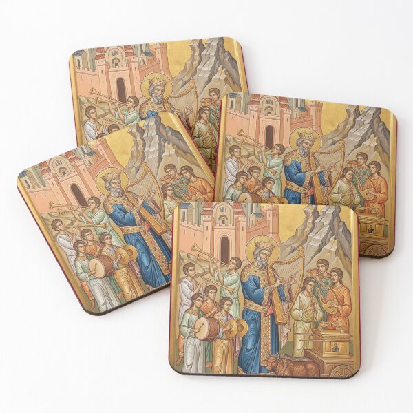 Item preview, King David Bringing the Ark of the Covenant into Jerusalem,orthodox icon designed and sold by ikonesrb.