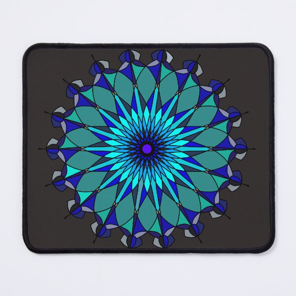 Item preview, Blue Geometric Mandala Floral Pattern designed and sold by SahmatArt.