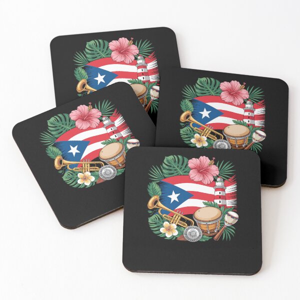Item preview, Puerto Rico Boricua Coqui Frog Taino Sun Puerto Rican Flag designed and sold by Dressed For  Duty.