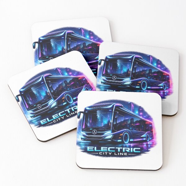 Item preview, Electric City Line Futuristic Bus – Cyberpunk Mercedes Citaro Electric Design designed and sold by Busdriverstore.