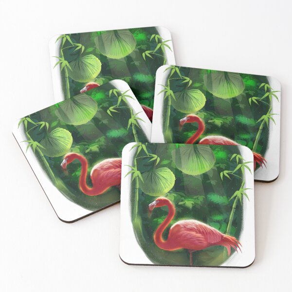 Item preview, Flamingo in Green Paradise  designed and sold by crayonique.