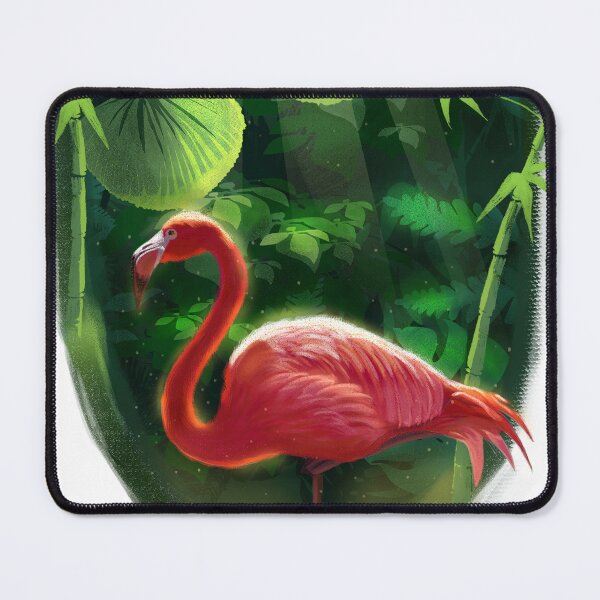Item preview, Flamingo in Green Paradise designed and sold by crayonique.