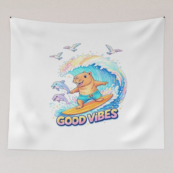 Item preview, Good Vibes Retro Aesthetic Typography Design designed and sold by SoftSproutstu.