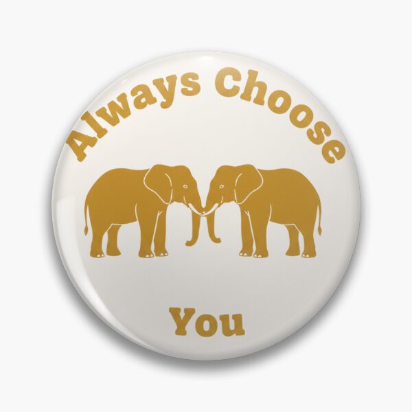 Item preview, Always Choose You Elephant Couple Minimalist Art designed and sold by SavannaStrikes.