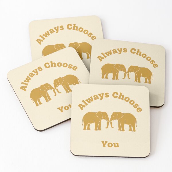 Item preview, Always Choose You Elephant Couple Minimalist Art designed and sold by SavannaStrikes.
