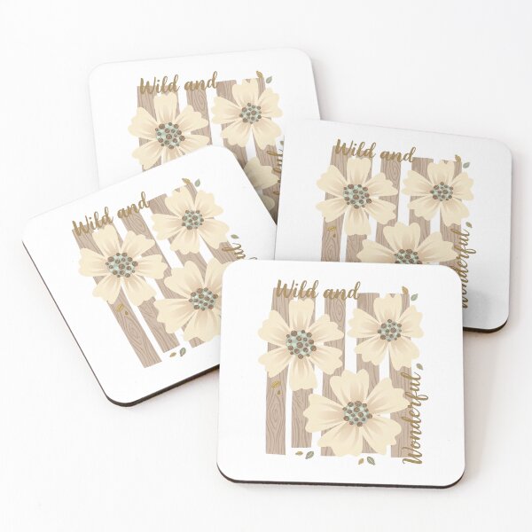 Item preview, Wild and Wonderful Cream Flowers on Wooden Fence Rustic Floral Art designed and sold by HBDStudio.