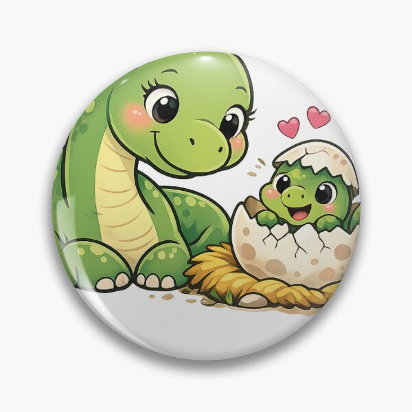 Item preview, Mom with Baby – Cute Dinosaur Hatching from Egg designed and sold by Peter-Wurst.