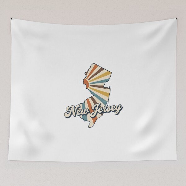 Item preview, New Jersey Retro Sunset State Silhouette – Vintage Distressed Design designed and sold by Paper Drip.