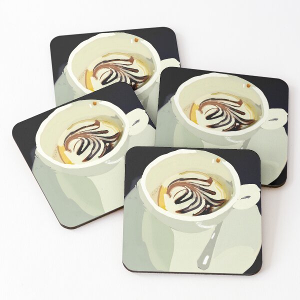 Item preview, Cream-Swirled coffee in white cup designed and sold by Vividly Altered.