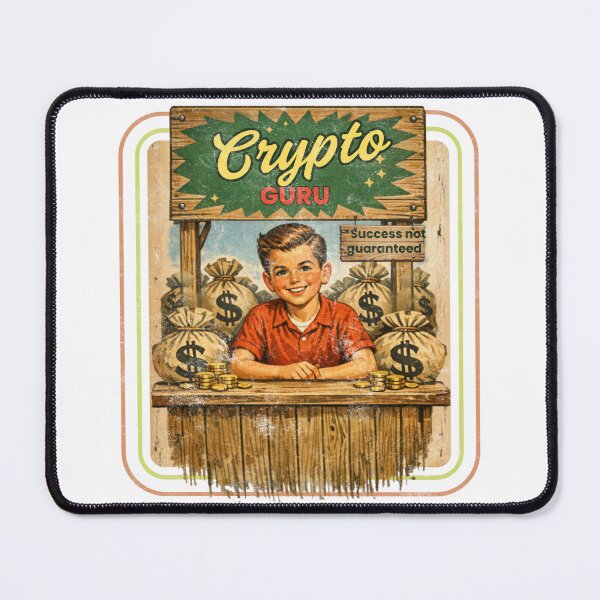 Item preview, Crypto Guru — Retro Money Booth Cartoon designed and sold by Nacho Average Designs.