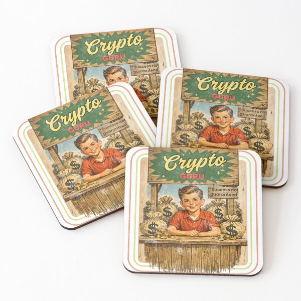 Item preview, Crypto Guru — Retro Money Booth Cartoon designed and sold by Nacho Average Designs.