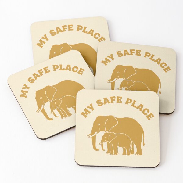 Item preview, My Safe Place Elephant Couple Minimalist Illustration designed and sold by SavannaStrikes.