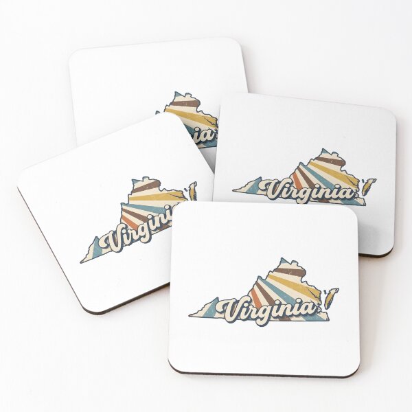 Item preview, Virginia Retro Sunset State Silhouette – Vintage Distressed Design designed and sold by Paper Drip.