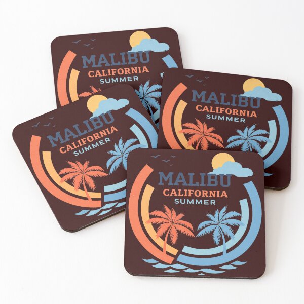 Item preview, Malibu California Summer Retro Beach Sunset Vintage Palm Trees Aesthetic designed and sold by anandsiva2703.
