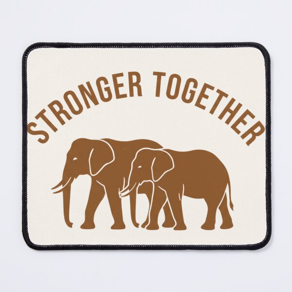 Item preview, Stronger Together Elephants Partnership Minimalist Line Art designed and sold by SavannaStrikes.