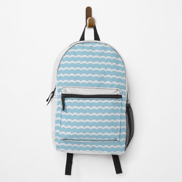 Item preview, Wavy Stripes Print 1 - Island Wave Blue and Opal White designed and sold by Daniel Bevis Design.