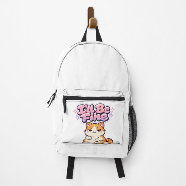 Item preview, I’ll Be Fine Cute Cat Cartoon Graffiti Confidence Design designed and sold by auraRM studio.