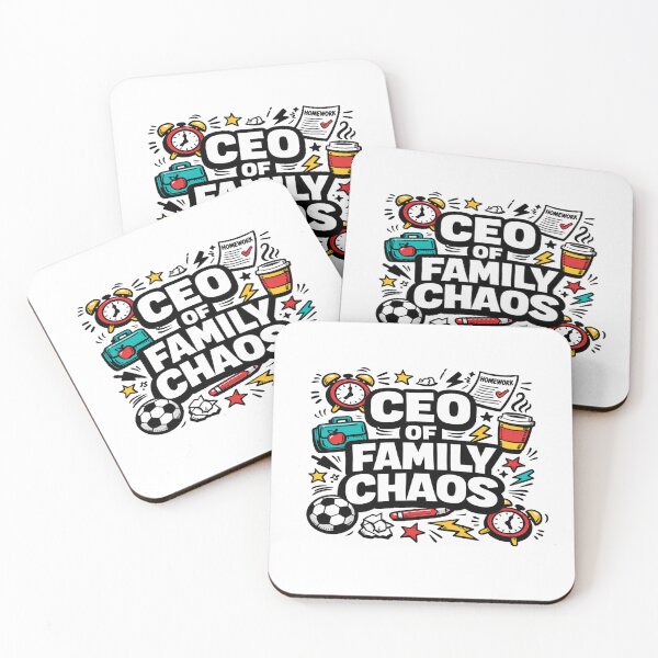 Item preview, CEO of Family Chaos Funny Parenting Design | Busy Mom Dad Humor Graphic designed and sold by Bright Nest Studio.