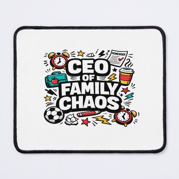 Item preview, CEO of Family Chaos Funny Parenting Design | Busy Mom Dad Humor Graphic designed and sold by Bright Nest Studio.