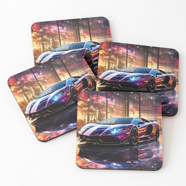 Item preview, Copy of Vibrant Artistic Watercolor Car Painting With Colorful Neon Street Reflections designed and sold by RevUpDesign.