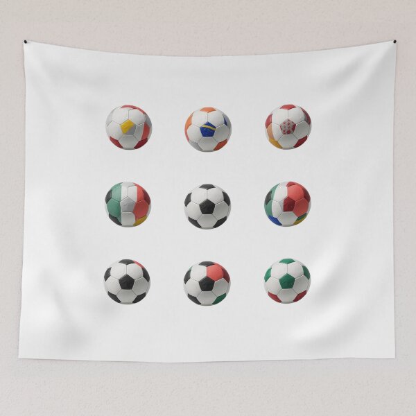 Item preview, World Football Balls – Country Flag Inspired Soccer Design | International Game Day Art designed and sold by Pigmentra.