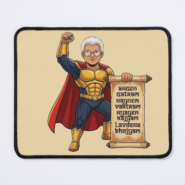 Item preview, Angen Gatram Naynem Vaktram Sticker | Funny Viral Desi Hero Sanskrit Dialogue Humor Sticker designed and sold by ChaosAndChill.