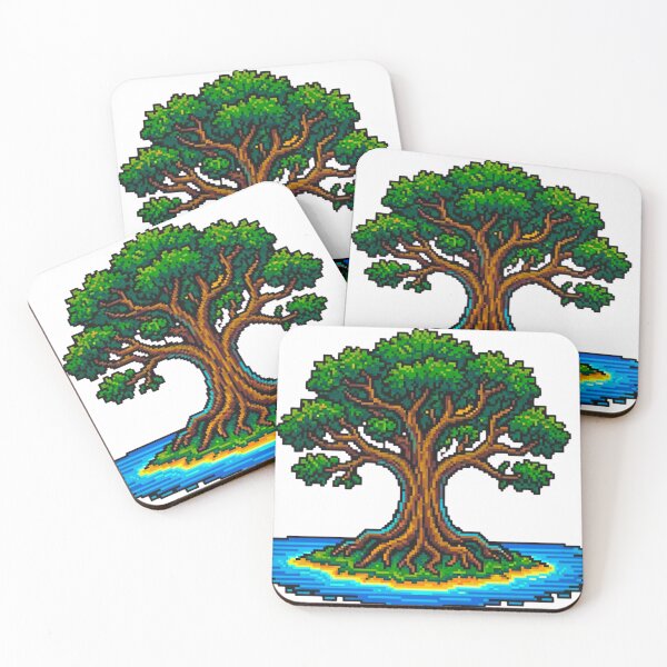 Item preview, Pixel Tree of Life Island designed and sold by BiagioPOD.