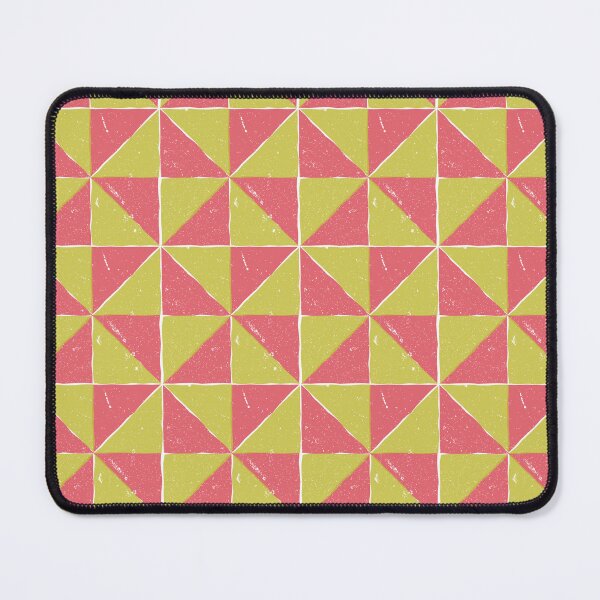 Item preview, Pinwheel Quilt Seamless Pattern — Vintage Geometric Triangles in Pink & Chartreuse designed and sold by Zaya_art.