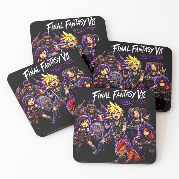Item preview, Final Fantasy Punk Rock Band – Neon Grunge Anime Rock Art designed and sold by ☆ CR4ZIIB4BII ☆.