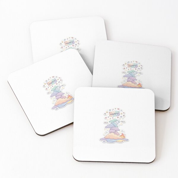 Item preview, Floating Clouds – Calm Sky Sticker designed and sold by Mood Bites.