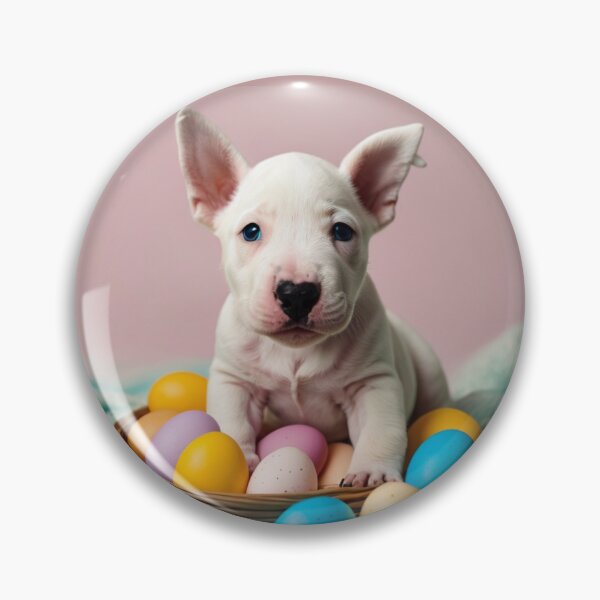 Item preview, Easter Joys with an English Bull Terrier Puppy 8 designed and sold by Reefmaniac.