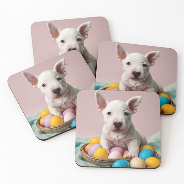 Item preview, Easter Joys with an English Bull Terrier Puppy 8 designed and sold by Reefmaniac.