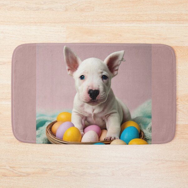 Item preview, Easter Joys with an English Bull Terrier Puppy 8 designed and sold by Reefmaniac.