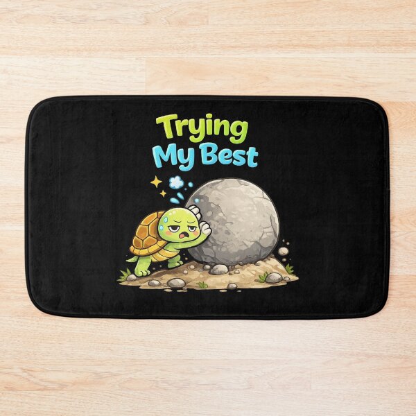 Item preview, Trying My Best – Cute Turtle Motivation Meme Design designed and sold by NarpLTD.