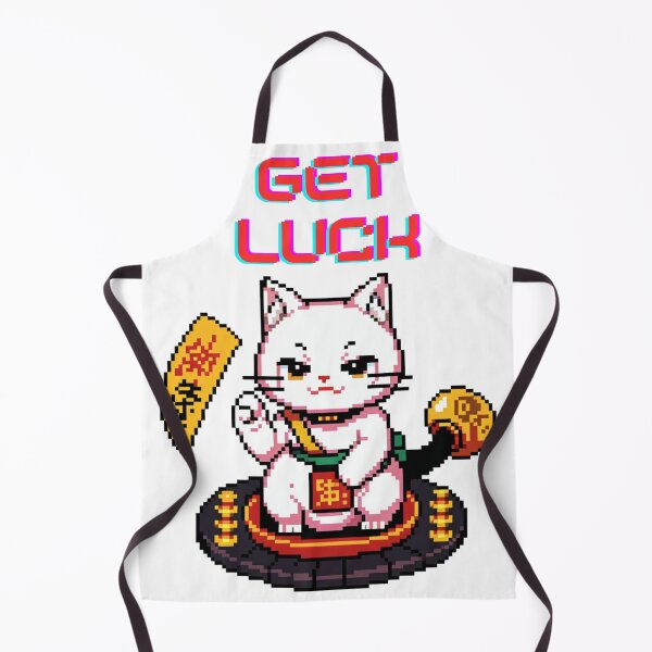 Item preview, Pixel Lucky Cat - Retro Japanese Maneki-Neko designed and sold by HanaToKatana Creative.
