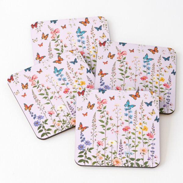 Item preview, colourful butterflies between Flowers  designed and sold by Creative Visualize.
