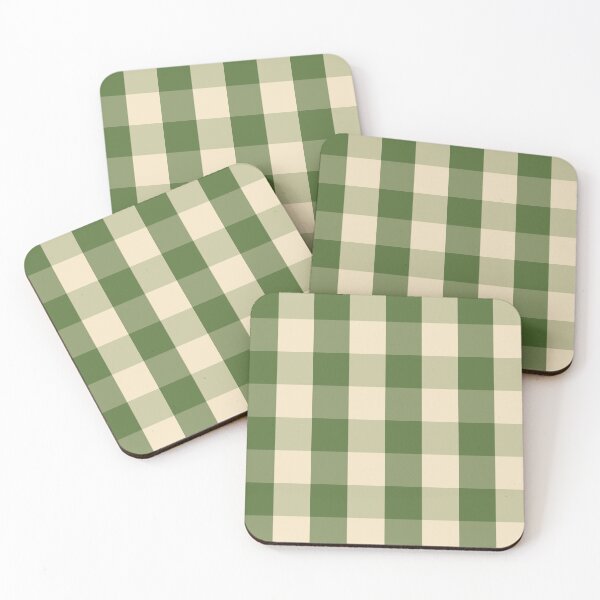 Item preview, Large Sage Green and Cream Buffalo Check Plaid designed and sold by RM-Journey.