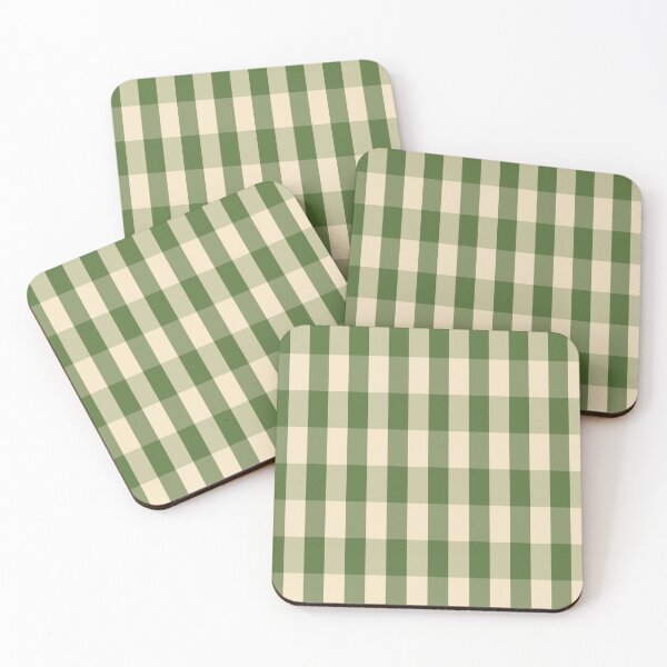 Item preview, Petite Sage Green and Cream Gingham Check Pattern designed and sold by RM-Journey.