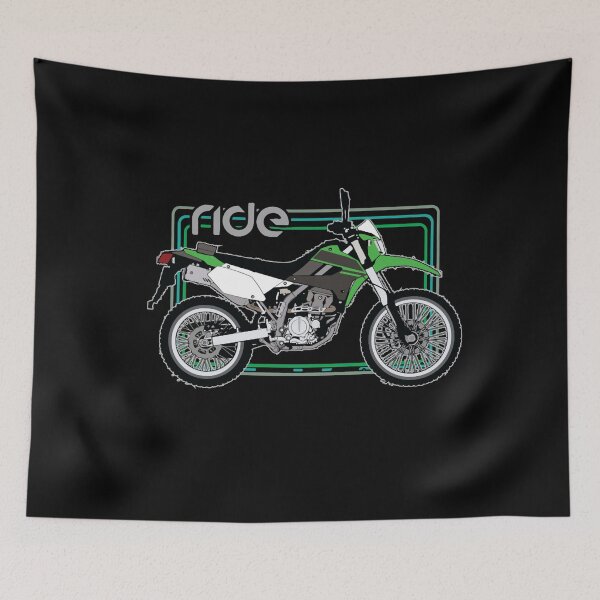 Item preview, KLR 650 Ride Retro Neon Bike Tee designed and sold by FroggyBaBoy.